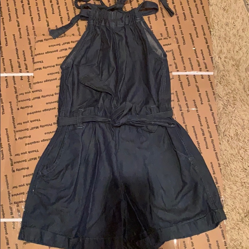 💙 ROMPER: Tie Neck-100% Lightweight Cotton